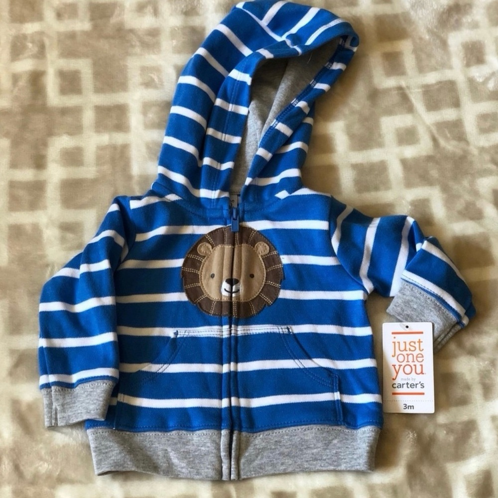 Just One You by Carter's Lion Striped baby jacket